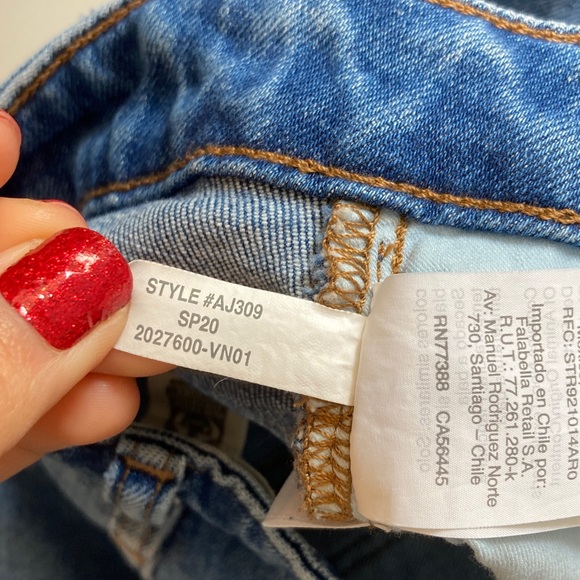 Madewell Curvy Slim Wide Leg Jeans Size 27 Petite Classic Blue Denim - Picture 5 of 9